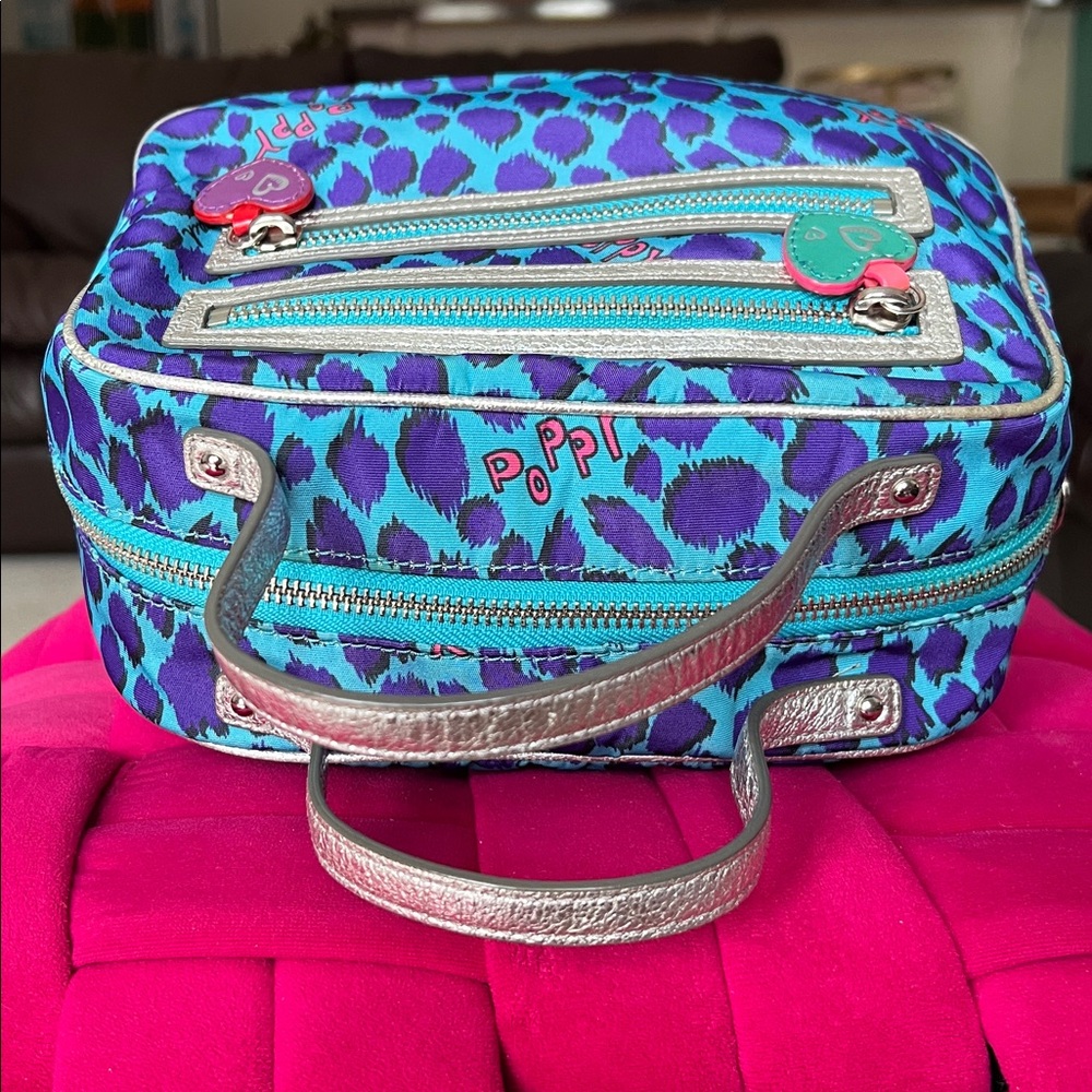 Coach Poppy Ocelot Cosmetic Case-Like New - Picture 6 of 16